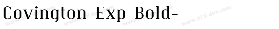 Covington Exp Bold字体转换